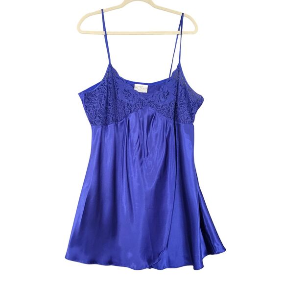 Vintage NWT VAL MODE Lingerie Lace Cup Babydoll Satin Slip Peekaboo SIZE 1X - Picture 1 of 10